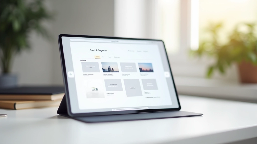Karten-basiertes Layout auf Tablet-Bildschirm mit verschiedenen Kartenentwürfen